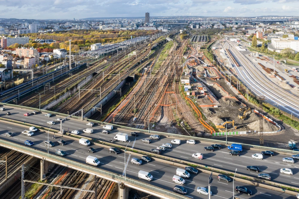 CDG Express - Vue aerienne de la Porte de la Chapelle