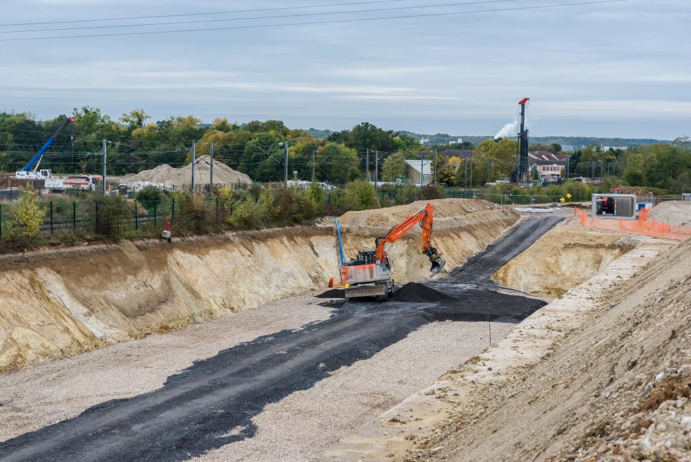 CDG Express - Travaux sur une tranchée